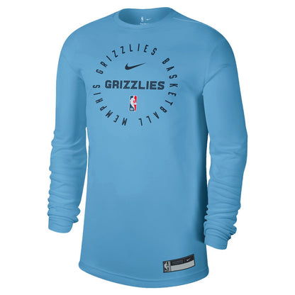 Memphis Grizzlies 2024/25 Legend On-Court Practice Long Sleeve T-Shirt - Light Blue | Nike for sale