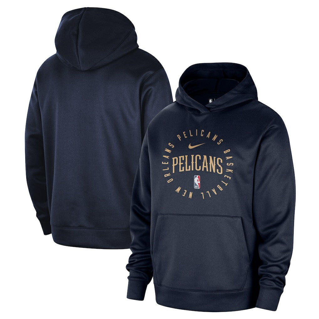 New Orleans Pelicans 2024/25 Spotlight On-Court Practice Performance Pullover Hoodie - Navy | Nike shop