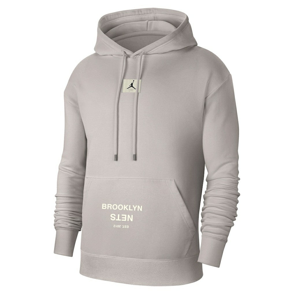 Brooklyn Nets Jordan Brand Courtside Statement Edition Pullover Hoodie - Heather Gray discount
