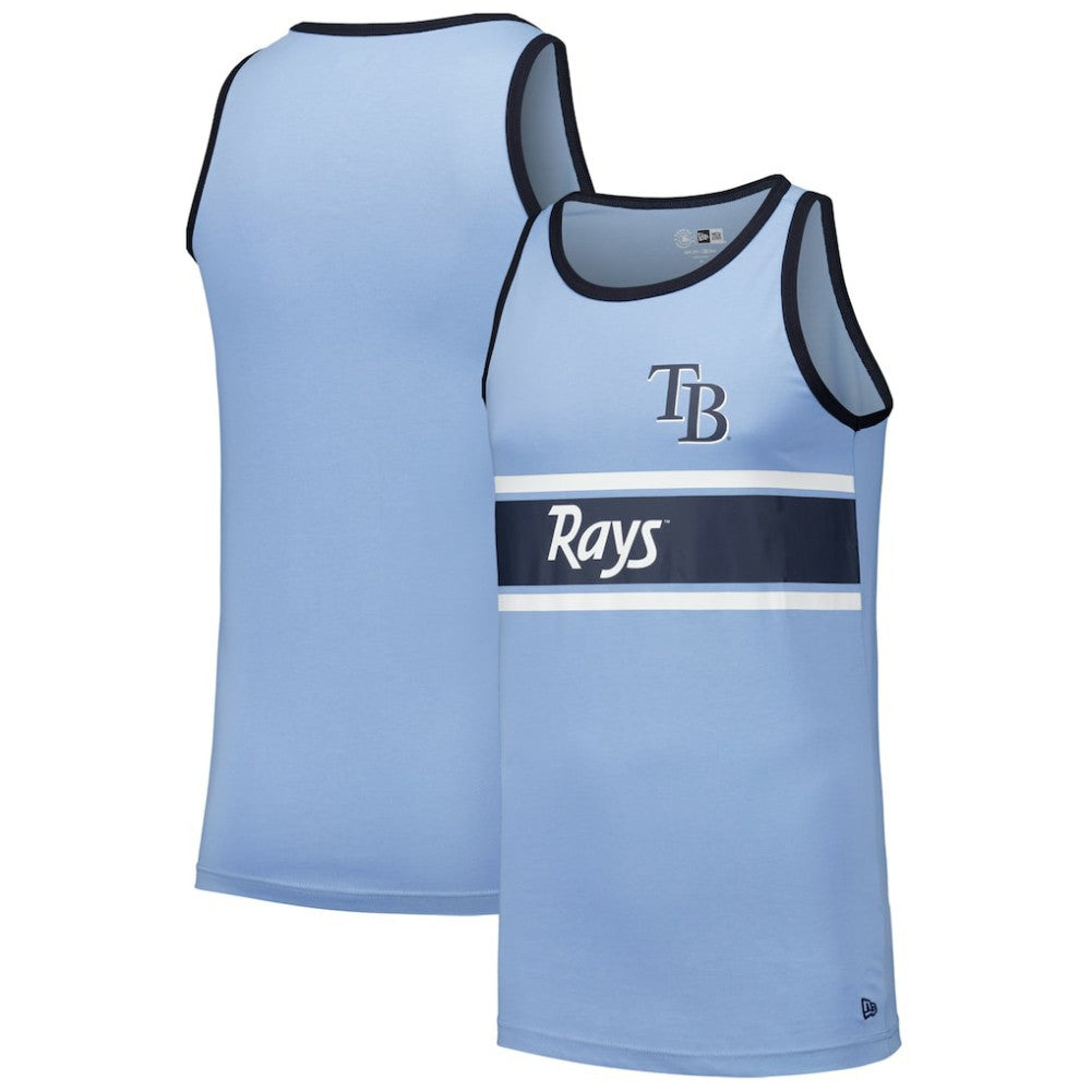 Tampa Bay Rays Jersey Ringer Tank Top - Light Blue | New Era