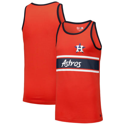 Houston Astros Jersey Ringer Tank Top - Orange | New Era