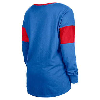 Buffalo Bills New Era Women's Lace-Up Notch-Neck Long Sleeve T-Shirt - Royal outlet