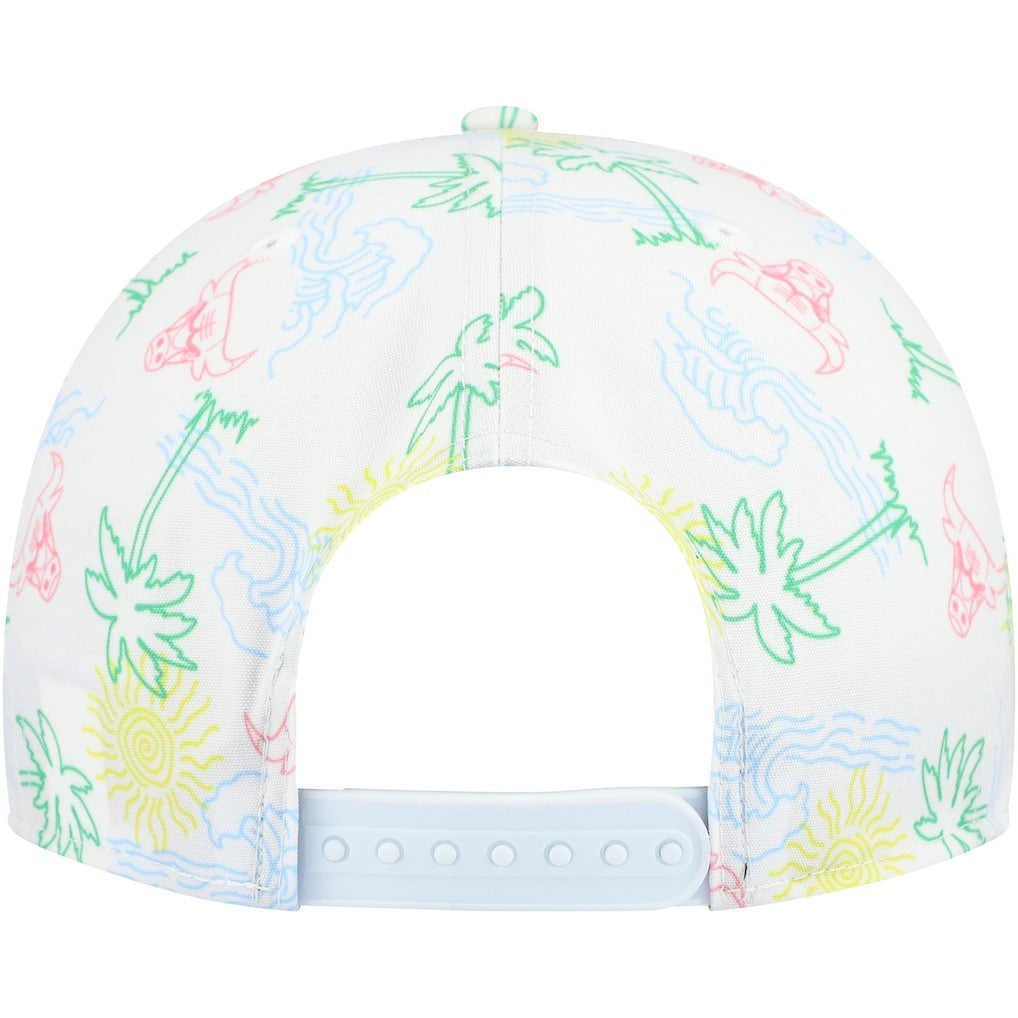 Chicago Bulls Palm Trees and Waves Golfer Adjustable Hat - White | New Era shop