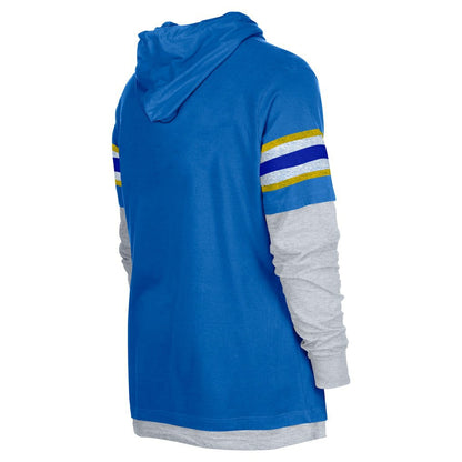 Los Angeles Rams New Era Twofer Long Sleeve Hooded T-Shirt - Royal cheap