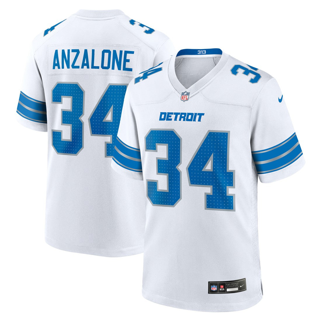 Alex Anzalone Detroit Lions White Game Jersey - White | Nike cheap