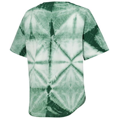 Milwaukee Bucks G-III 4Her by Carl Banks Women's Tournament Raglan Oversized Tie-Dye V-Neck T-Shirt - Hunter Green discount