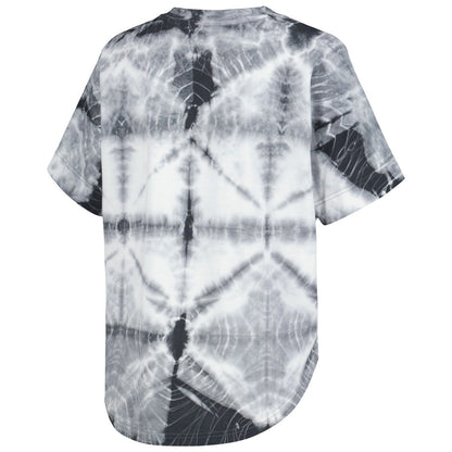 Phoenix Suns G-III 4Her by Carl Banks Women's Tournament Raglan Oversized Tie-Dye V-Neck T-Shirt - Black for sale
