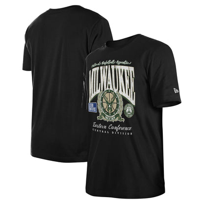 Milwaukee Bucks Unisex Oversized Essentials Boxy T-Shirt - Black | New Era on sale