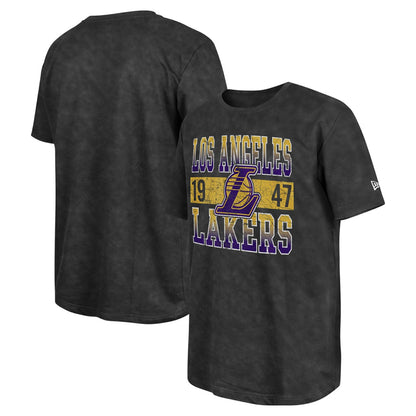 Los Angeles Lakers Enzyme Washed Oversized T-Shirt - Black | New Era shop