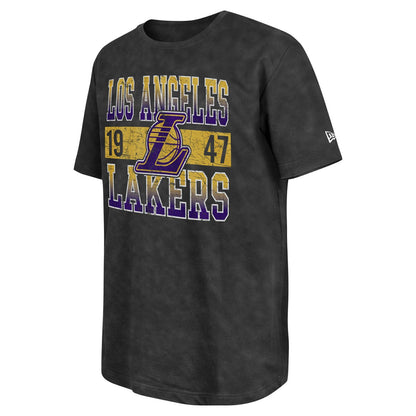 Los Angeles Lakers Enzyme Washed Oversized T-Shirt - Black | New Era shop