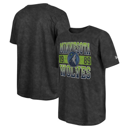 Minnesota Timberwolves Enzyme Washed Oversized T-Shirt - Black | New Era for sale