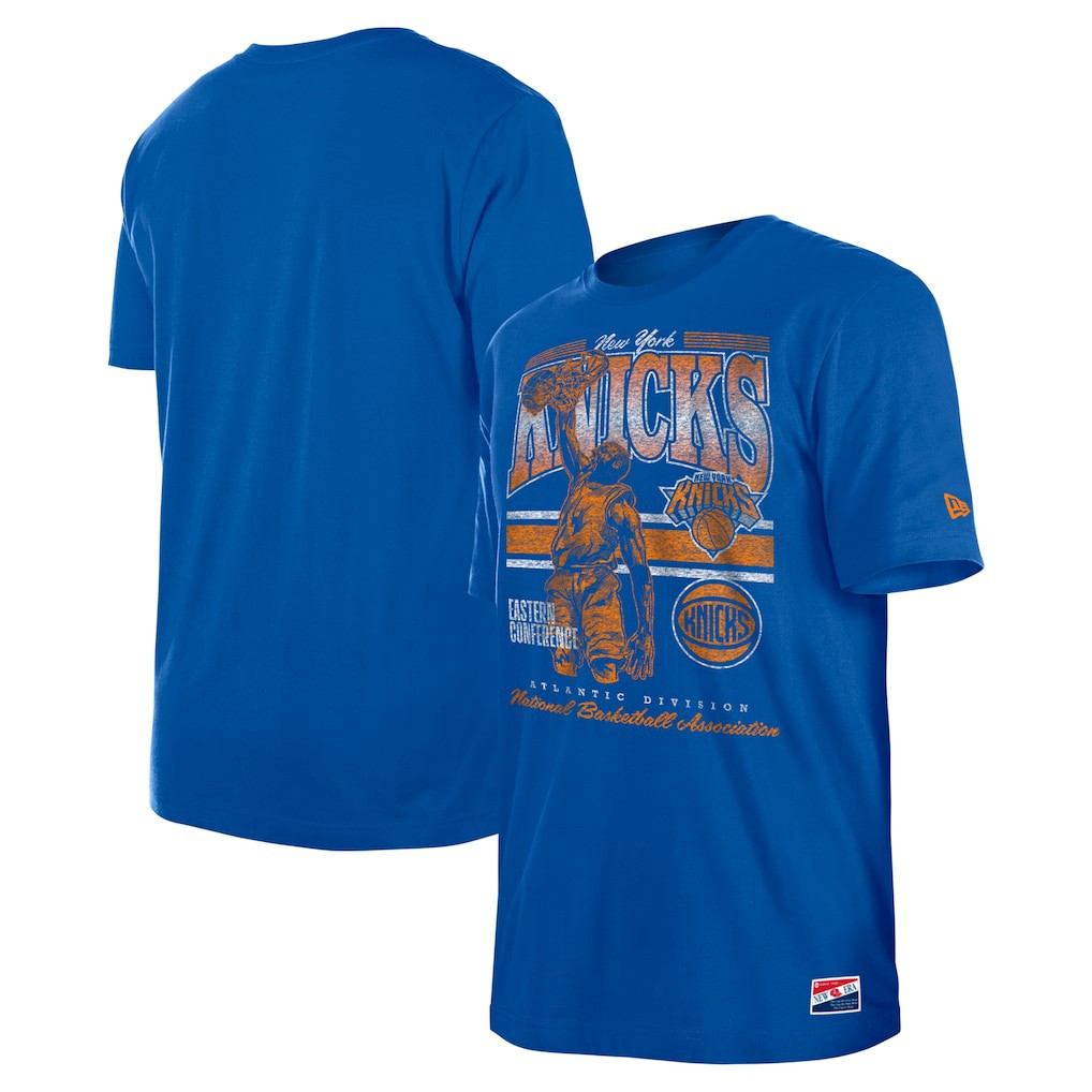 New York Knicks Enzyme Wash Oversized T-Shirt - Blue | New Era online