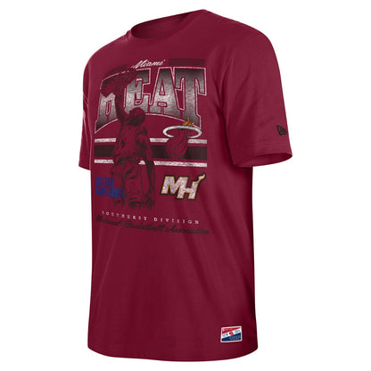 Miami Heat Enzyme Wash Oversized T-Shirt - Red | New Era shop
