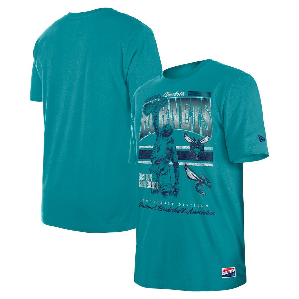 Charlotte Hornets Enzyme Wash Oversized T-Shirt - Teal | New Era shop
