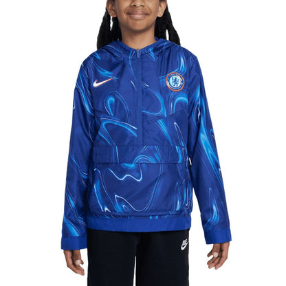Chelsea Youth Amplify Anorak Half-Zip Hoodie Jacket - Blue | Nike cheap