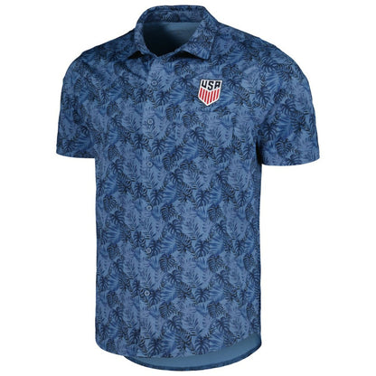 USMNT Antigua Resort Button-Up Shirt - Navy shop