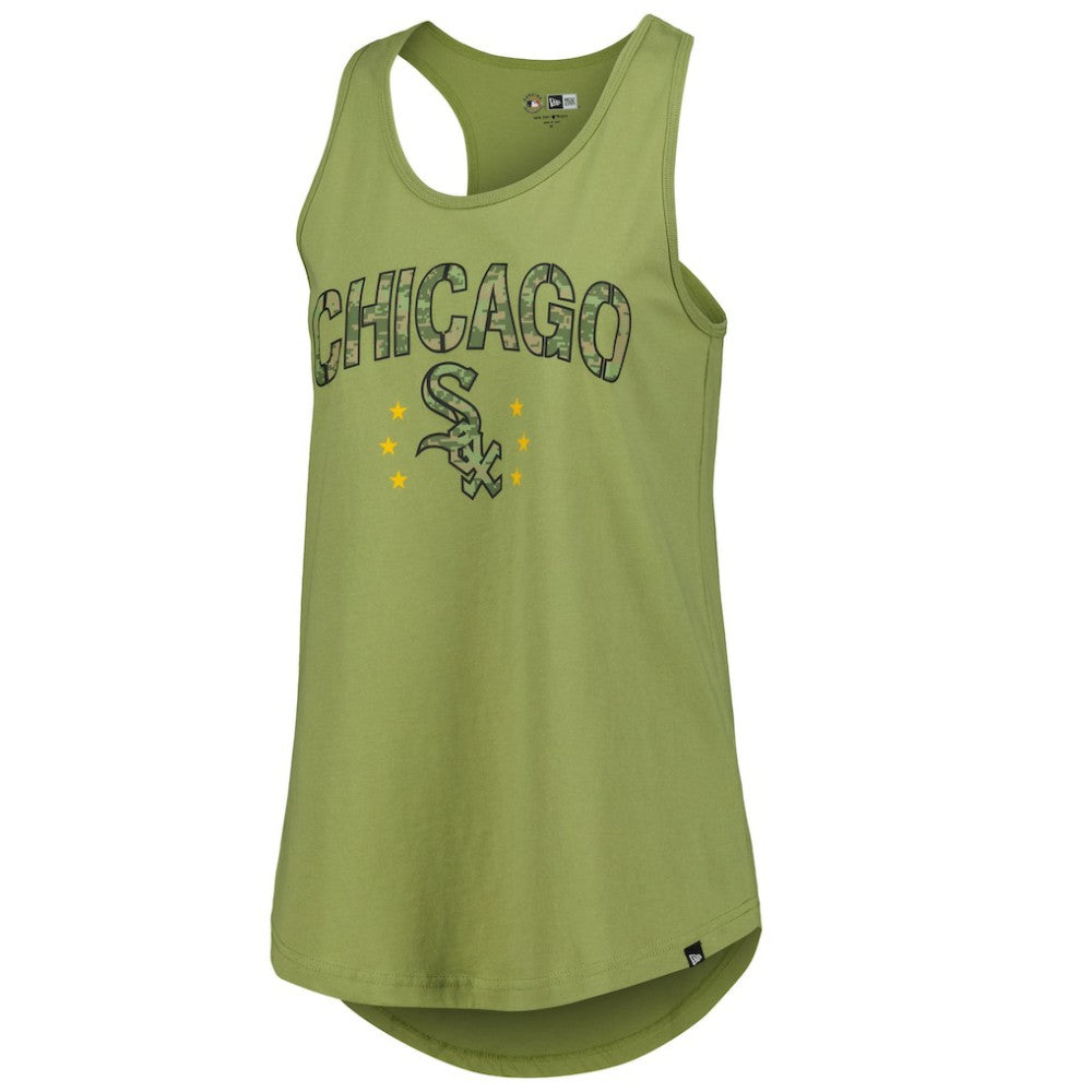 Chicago White Sox Women's Armed Forces Day Tank Top - Olive | New Era