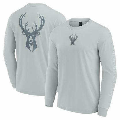 Milwaukee Bucks Elements Strive Long Sleeve T-Shirt  - Gray | Fanatics online