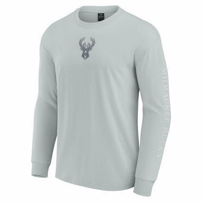 Milwaukee Bucks Elements Strive Long Sleeve T-Shirt  - Gray | Fanatics online