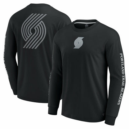 Portland Trail Blazers Elements Strive Long Sleeve T-Shirt  - Black | Fanatics online