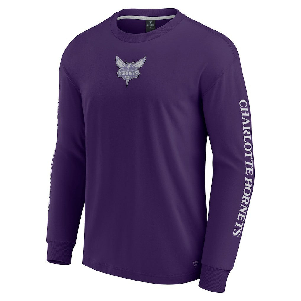Charlotte Hornets Elements Strive Long Sleeve T-Shirt  - Purple | Fanatics shop