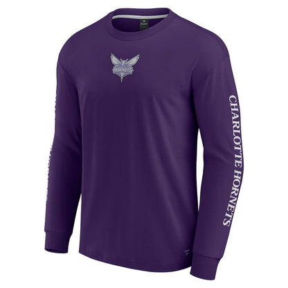 Charlotte Hornets Elements Strive Long Sleeve T-Shirt  - Purple | Fanatics shop