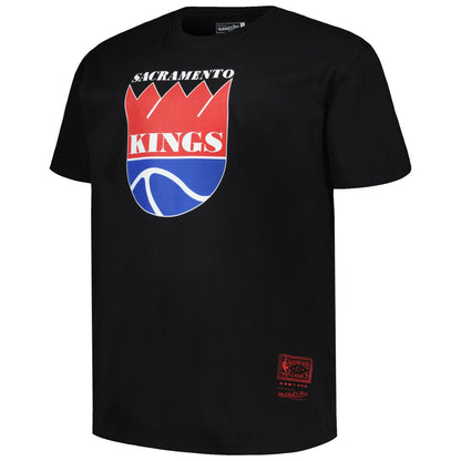Sacramento Kings Big & Tall Hardwood Classics Vintage Logo T-Shirt - Black | Mitchell & Ness outlet
