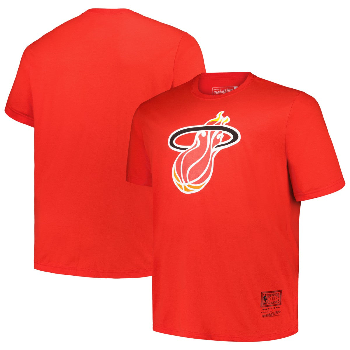 Miami Heat Big & Tall Hardwood Classics Vintage Logo T-Shirt - Red | Mitchell & Ness discount