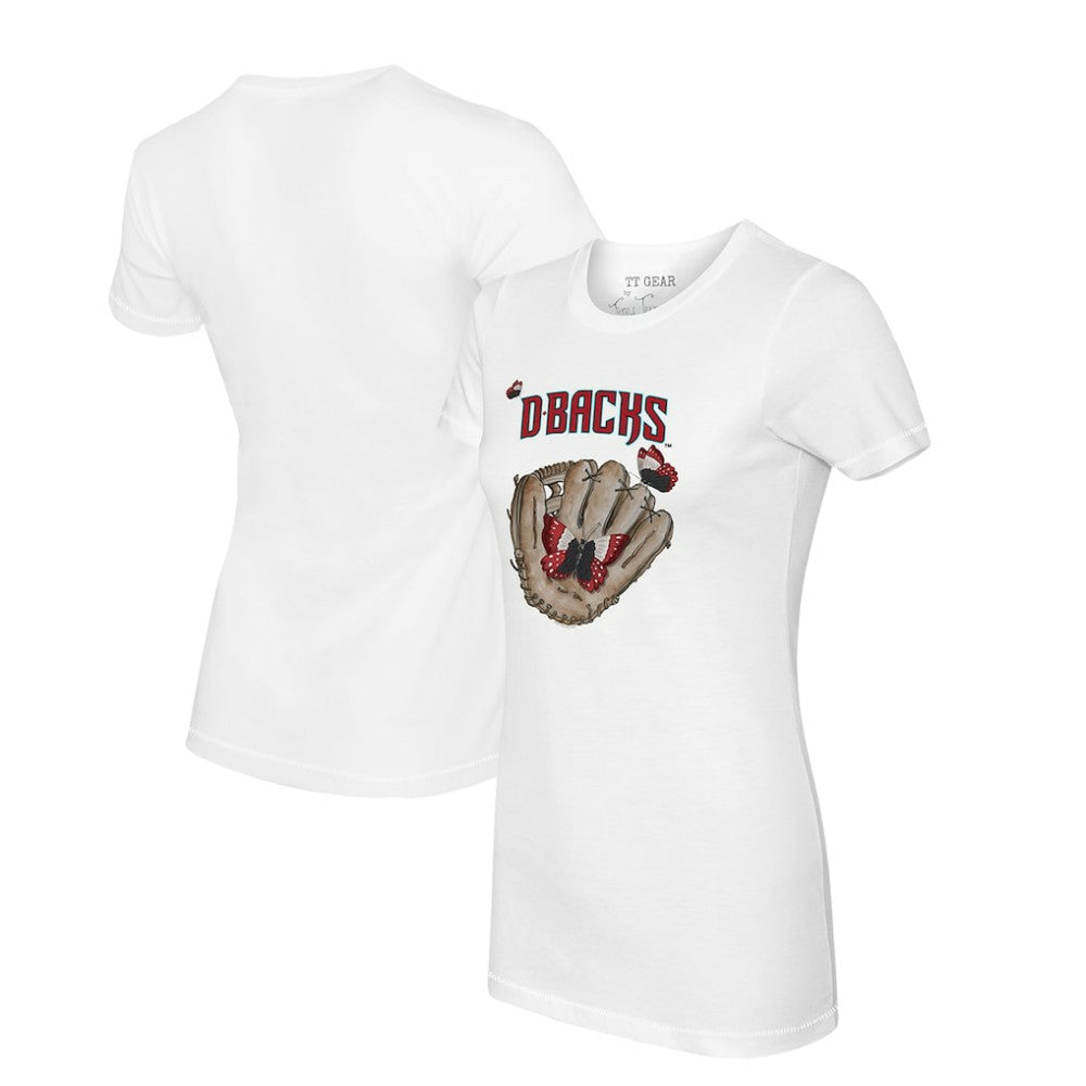 Arizona Diamondbacks Tiny Turnip Women's Butterfly Glove T-Shirt - White