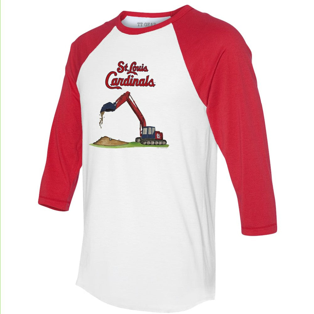 St. Louis Cardinals Tiny Turnip Unisex Excavator 3/4-Sleeve Raglan T-Shirt - White/Red