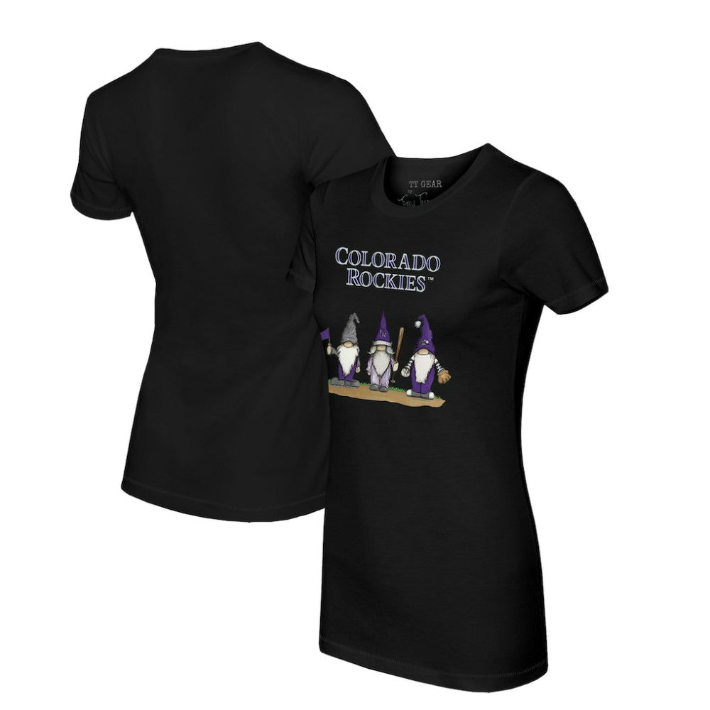 Colorado Rockies Tiny Turnip Women's Gnomes T-Shirt - Black