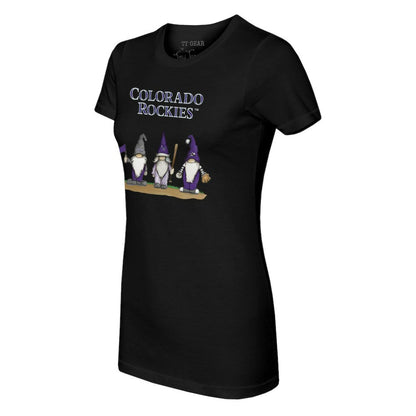 Colorado Rockies Tiny Turnip Women's Gnomes T-Shirt - Black