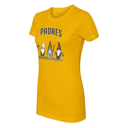 San Diego Padres Tiny Turnip Women's Gnomes T-Shirt - Gold