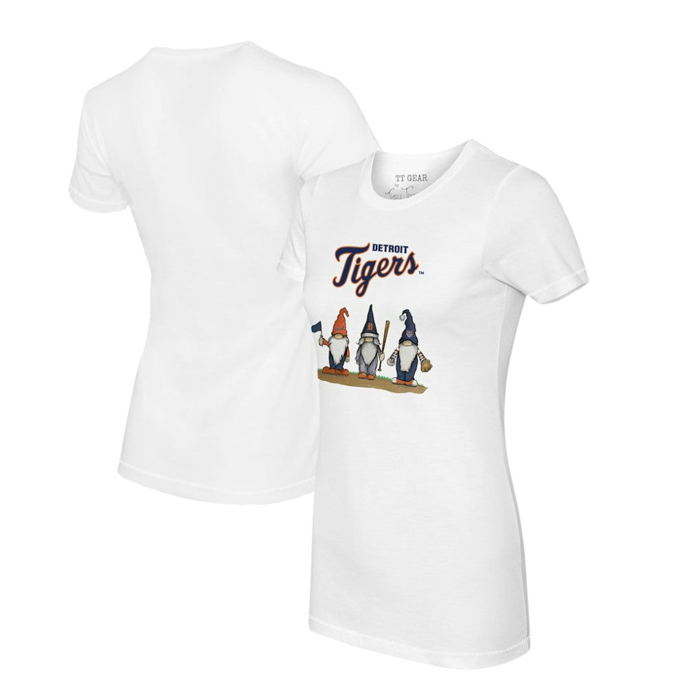 Detroit Tigers Tiny Turnip Women's Gnomes T-Shirt - White