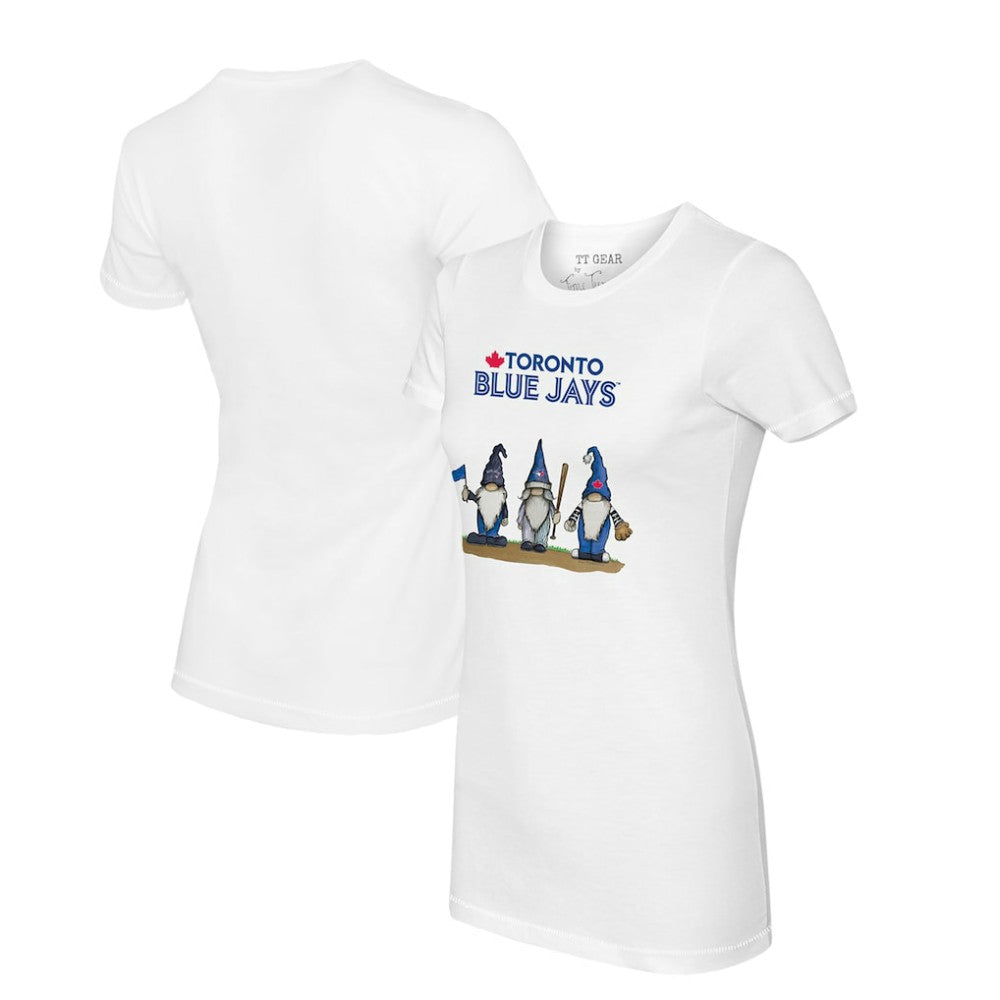Toronto Blue Jays Tiny Turnip Women's Gnomes T-Shirt - White