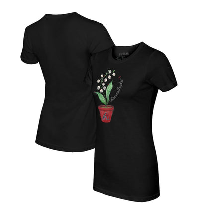 Arizona Diamondbacks Tiny Turnip Women's Lilies & Ladybugs T-Shirt - Black