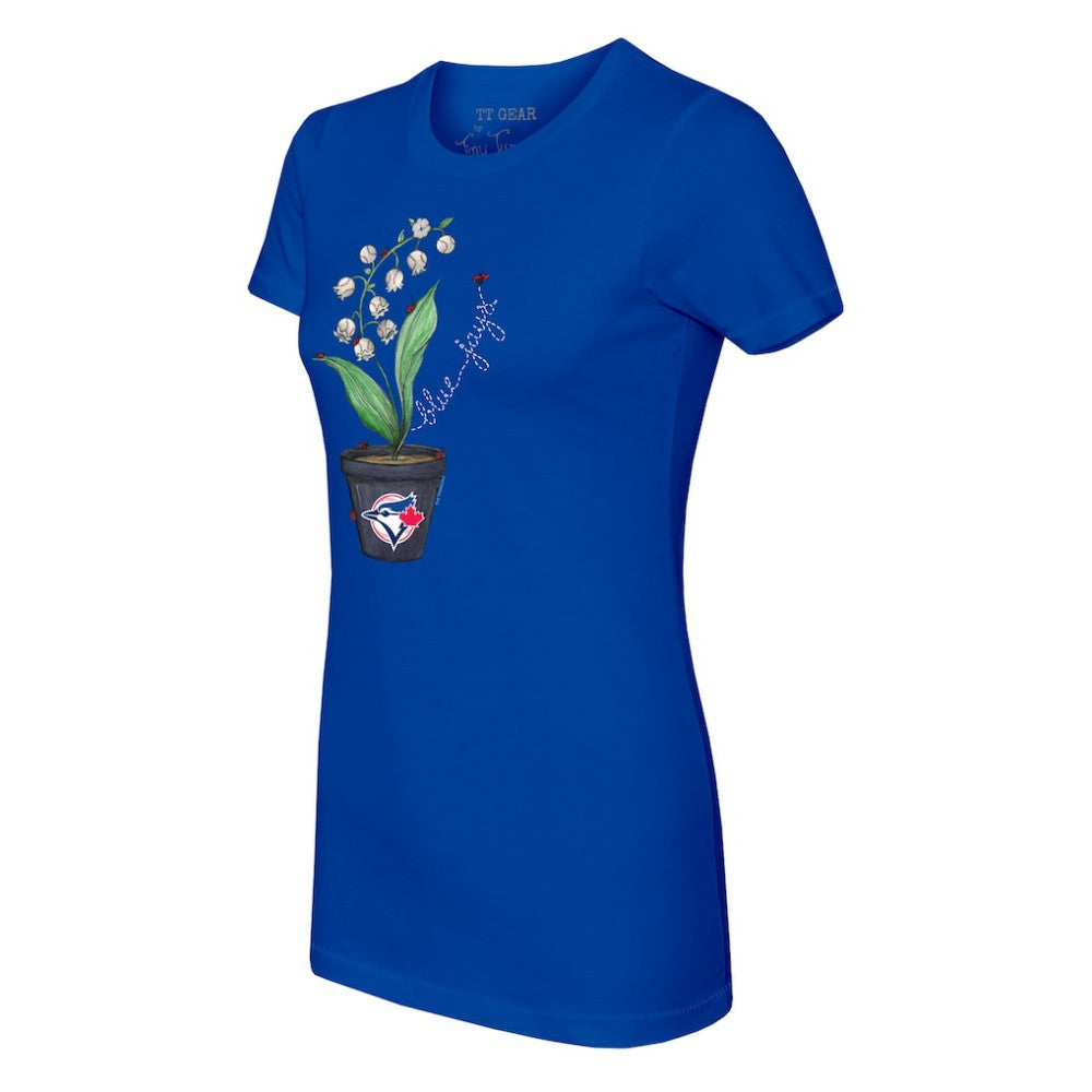 Toronto Blue Jays Tiny Turnip Women's Lilies & Ladybugs T-Shirt - Royal