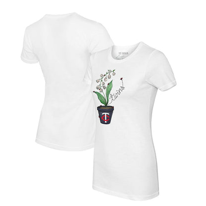 Minnesota Twins Tiny Turnip Women's Lilies & Ladybugs T-Shirt - White