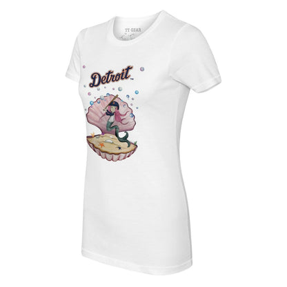 Detroit Tigers Tiny Turnip Women's Mermaid T-Shirt - White