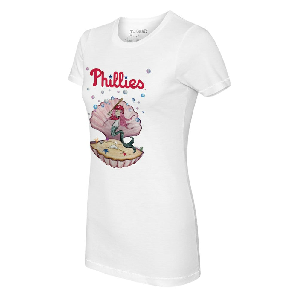 Philadelphia Phillies Tiny Turnip Women's Mermaid T-Shirt - White