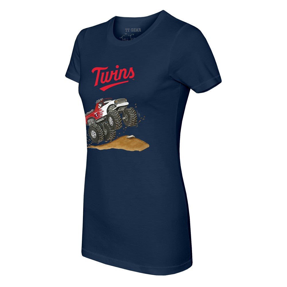 Minnesota Twins Tiny Turnip Women's Monster Truck T-Shirt - Navy