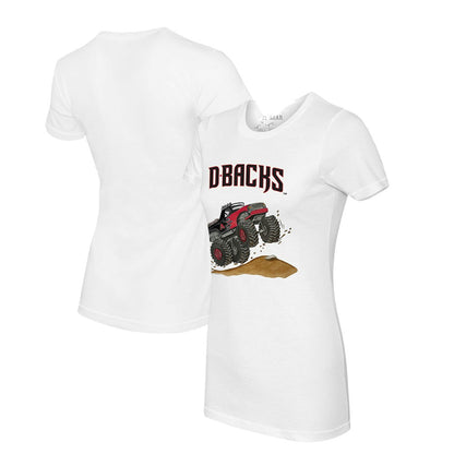 Arizona Diamondbacks Tiny Turnip Women's Monster Truck T-Shirt - White