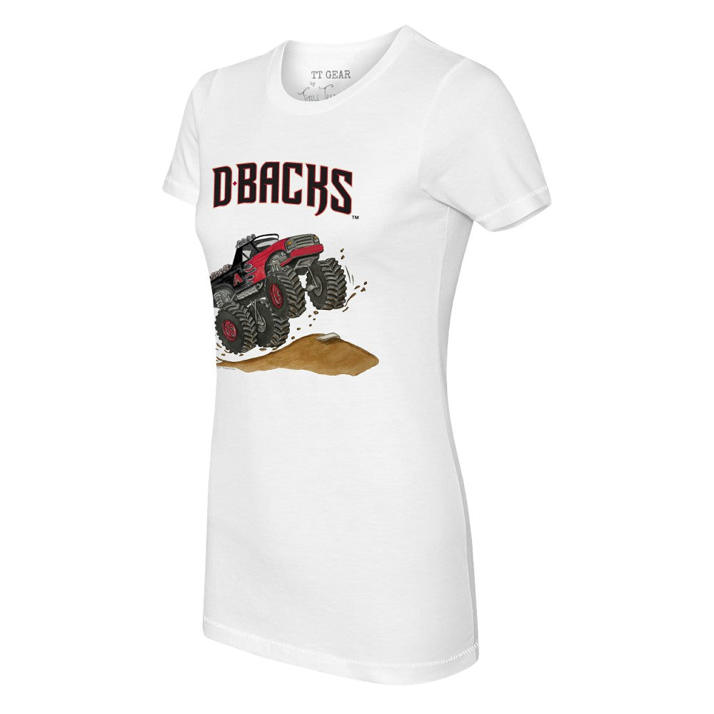 Arizona Diamondbacks Tiny Turnip Women's Monster Truck T-Shirt - White