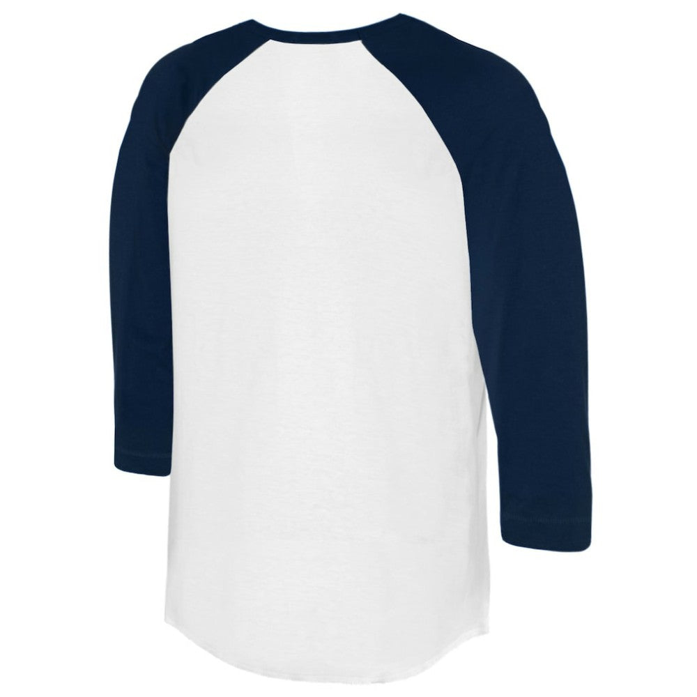 Detroit Tigers Tiny Turnip Unisex Race Car 3/4-Sleeve Raglan T-Shirt - White/Navy