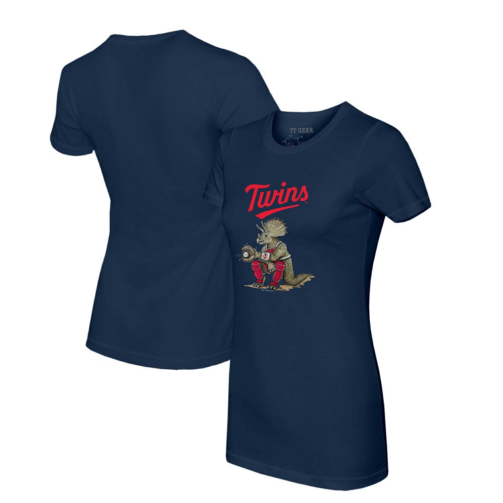 Minnesota Twins Tiny Turnip Women's Triceratops T-Shirt - Navy