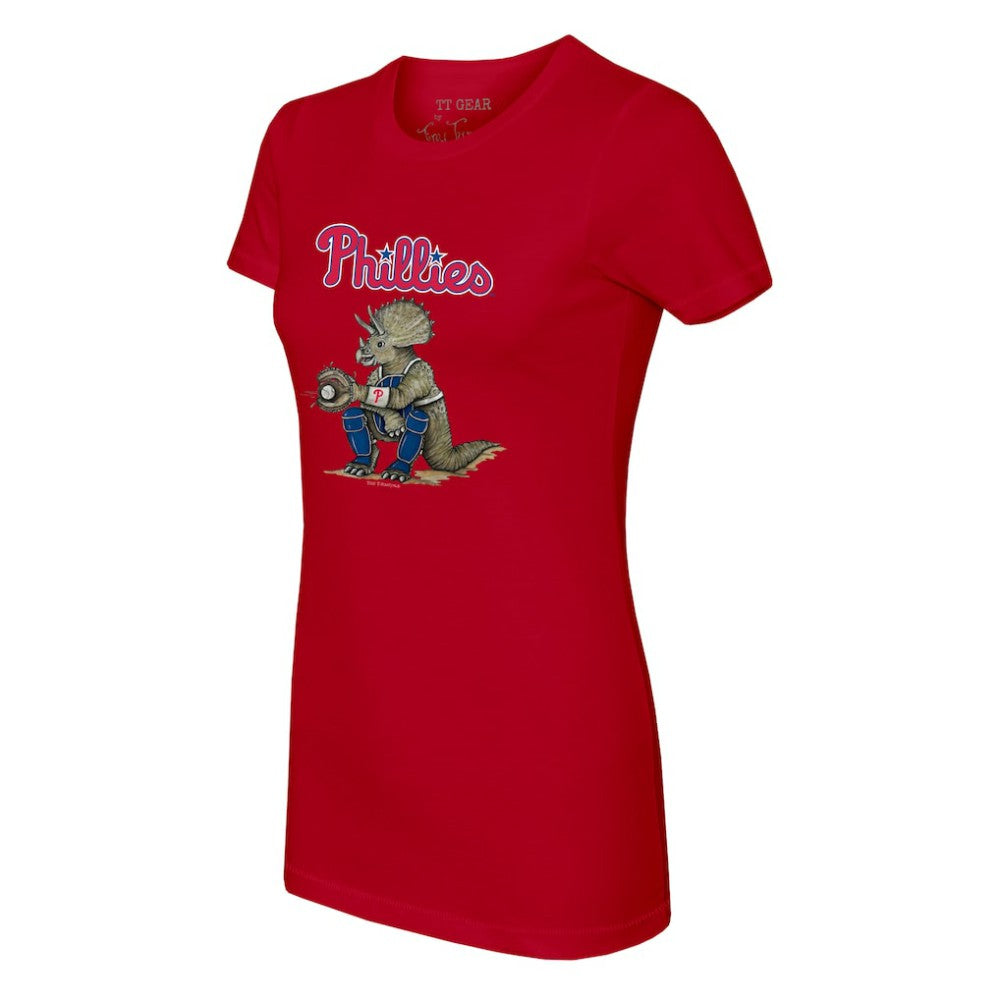 Philadelphia Phillies Tiny Turnip Women's Triceratops T-Shirt - Red