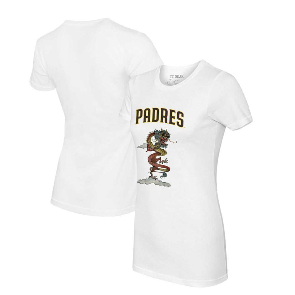 San Diego Padres Tiny Turnip Women's 2024 Year of the Dragon T-Shirt - White