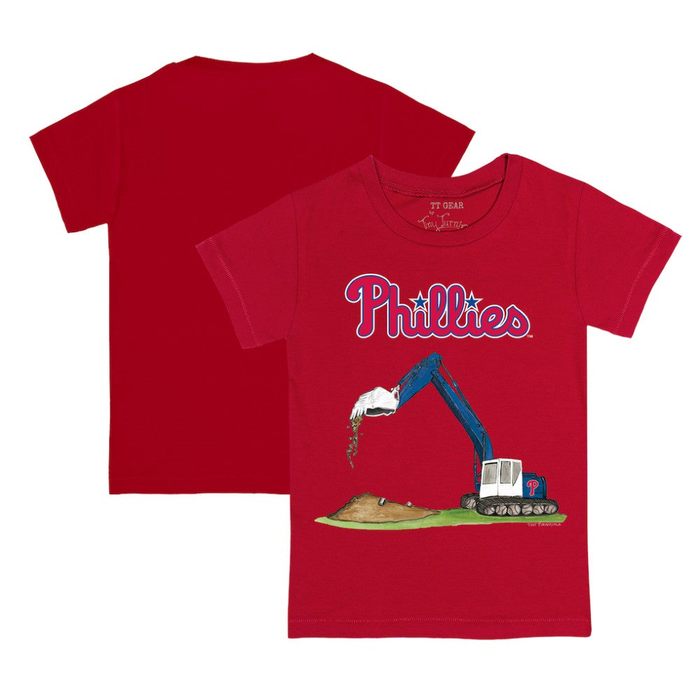 Philadelphia Phillies Tiny Turnip Youth Excavator T-Shirt - Red