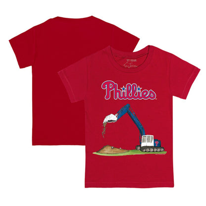 Philadelphia Phillies Tiny Turnip Youth Excavator T-Shirt - Red