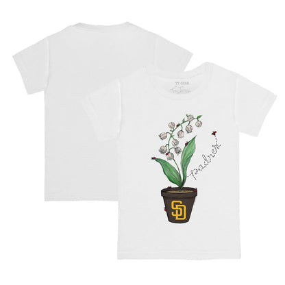 San Diego Padres Tiny Turnip Youth Lilies & Ladybugs T-Shirt - White